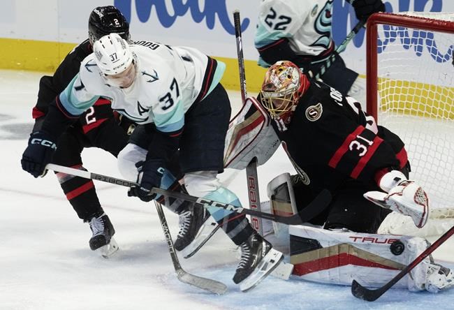 Forsberg stops 39 shots, Senators beat Kraken 2-0 | iNFOnews.ca Forsberg stops 39 shots, Senators beat Kraken 2-0 | iNFOnews.ca