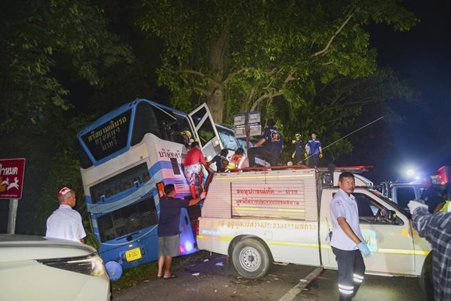 Bus crashes in western Thailand, killing 14 people and injuring more than 30 others | iNFOnews.ca