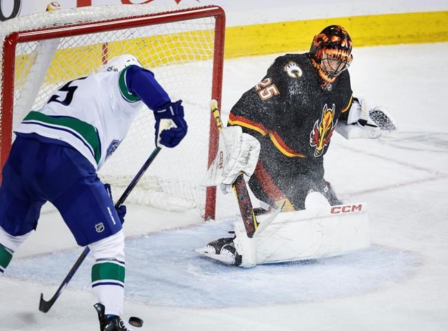 Jacob Markstrom's fractured finger prompts goalie shuffle in Calgary | iNFOnews.ca