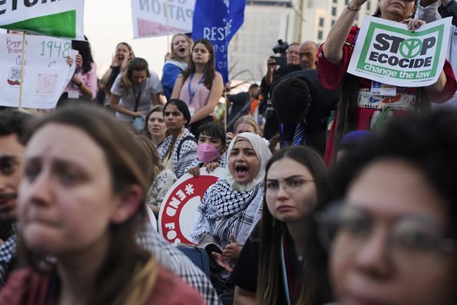 Protests at UN climate talks, from cease-fire calls to detainees, see 'shocking level of censorship' | iNFOnews.ca