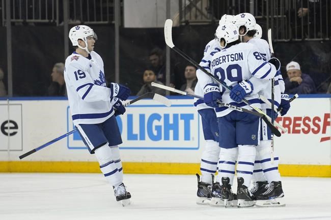 Matthews and Marner each score twice as the Maple Leafs down the Rangers 7-3 | iNFOnews.ca Matthews and Marner each score twice as the Maple Leafs down the Rangers 7-3 | iNFOnews.ca