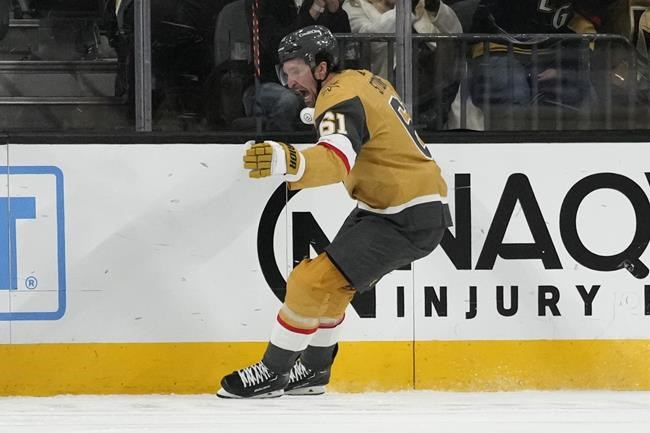Stone scores twice, one in OT, to lift Golden Knights to 5-4 win over Calgary | iNFOnews.ca Stone scores twice, one in OT, to lift Golden Knights to 5-4 win over Calgary | iNFOnews.ca