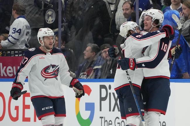 Blue Jackets hold off late Maple Leafs comeback effort to take 6-5 OT win | iNFOnews.ca Blue Jackets hold off late Maple Leafs comeback effort to take 6-5 OT win | iNFOnews.ca