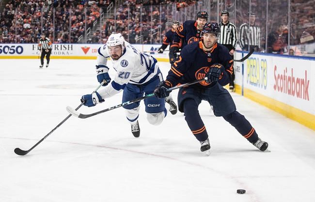 Stamkos scores four, Vasilevskiy stops 53 as Lightning end Oilers' win streak | iNFOnews.ca
