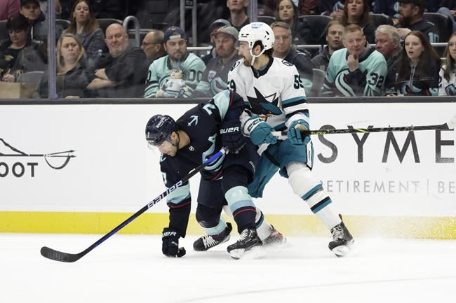 Canucks acquire defenceman Cicek, 2024 pick from Sharks for centre Studnicka | iNFOnews.ca