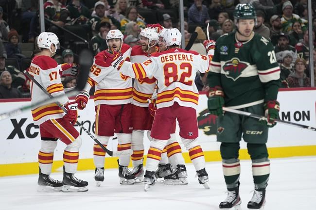 Mangiapane, Huberdeau help Flames beat Wild 3-1 | iNFOnews.ca