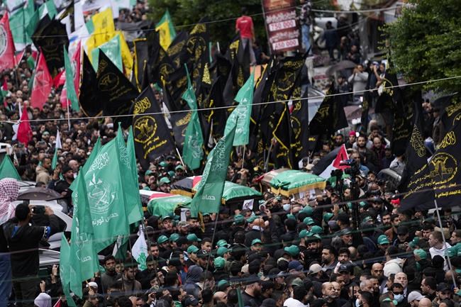 Thousands attend the funeral of a top Hamas official killed in an apparent Israeli strike in Beirut | iNFOnews.ca