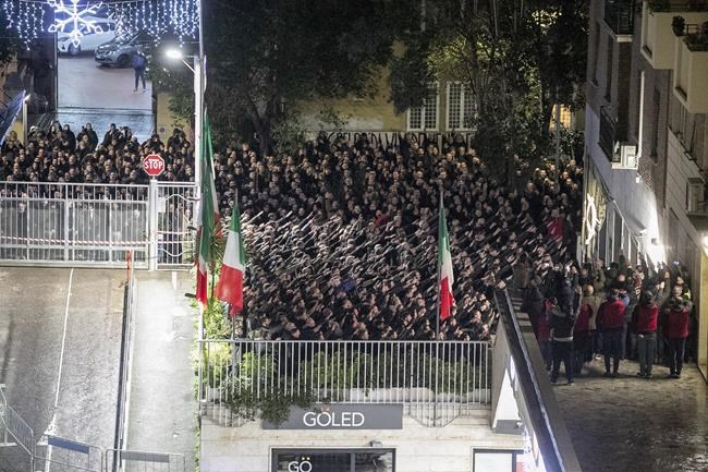 Italian opposition demands investigation after hundreds give fascist salute at Rome rally | iNFOnews.ca