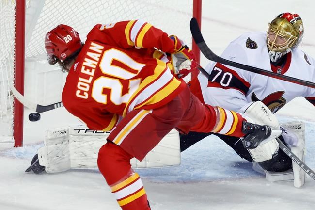 Flames catch fire in third period, burn Senators 6-3 | iNFOnews.ca Flames catch fire in third period, burn Senators 6-3 | iNFOnews.ca