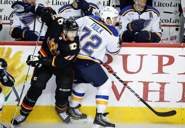 Saad makes Blues happy with late goal in 4-3 win over Flames | iNFOnews.ca Saad makes Blues happy with late goal in 4-3 win over Flames | iNFOnews.ca