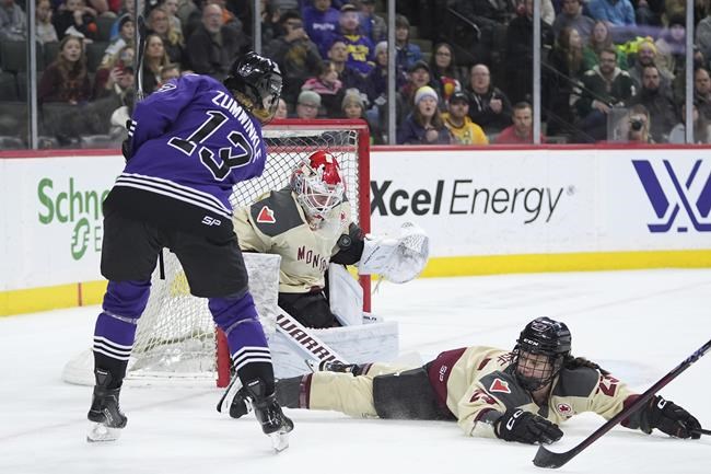 Montreal moves into the top spot in the PWHL standings with 2-1 win over Minnesota | iNFOnews.ca
