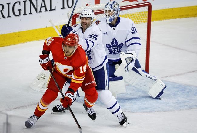 Calgary Flames forward A.J. Greer out eight weeks with fractured foot | iNFOnews.ca Calgary Flames forward A.J. Greer out eight weeks with fractured foot | iNFOnews.ca