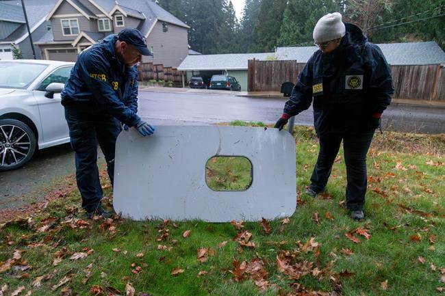NTSB says bolts on Boeing jetliner were missing before a panel blew out in midflight last month | iNFOnews.ca