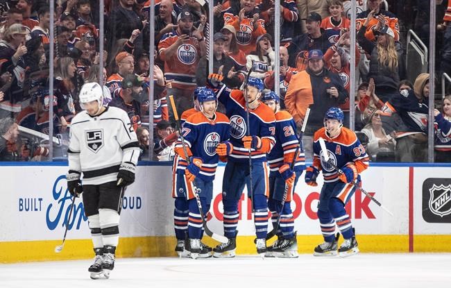 Bouchard blast helps Oilers snap skid, clip Kings 4-2 | iNFOnews.ca Bouchard blast helps Oilers snap skid, clip Kings 4-2 | iNFOnews.ca