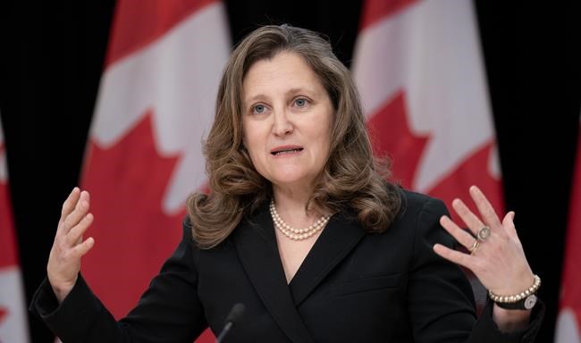 Finance Minister Chrystia Freeland to present Liberals' federal budget on April 16 | iNFOnews.ca