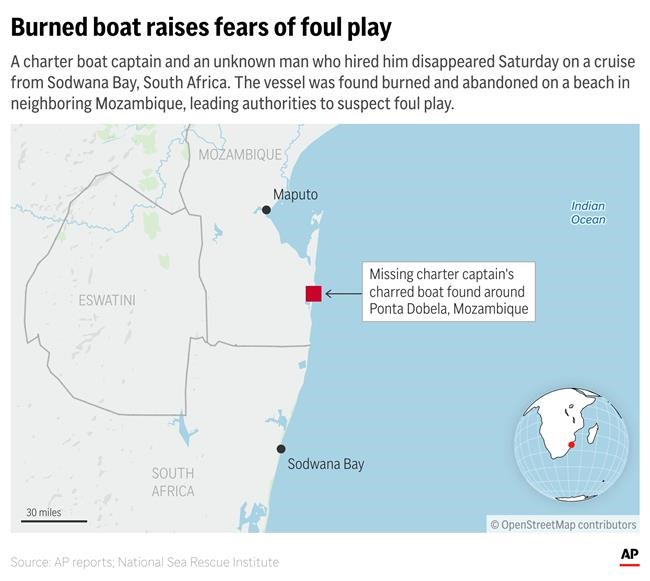 An abandoned, burned boat and 2 missing men: South African authorities investigate maritime mystery | iNFOnews.ca An abandoned, burned boat and 2 missing men: South African authorities investigate maritime mystery | iNFOnews.ca