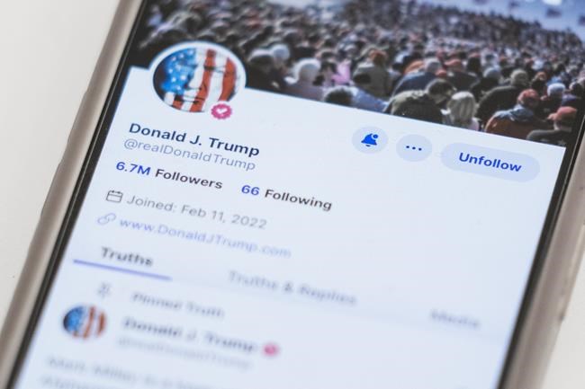 Trump's social media company gains in its first day of trading on Nasdaq | iNFOnews.ca