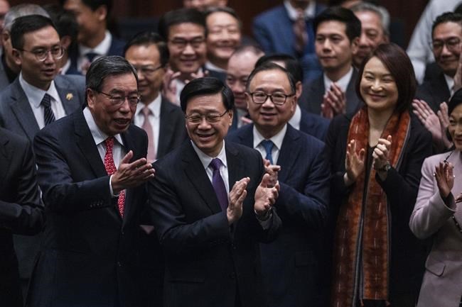 Hong Kong leader says prisoners jailed for national security crimes unlikely to get early release | iNFOnews.ca