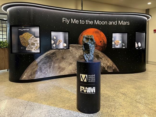 Travelers through Maine’s biggest airport can now fly to the moon. Or, at least, a chunk of it | iNFOnews.ca Travelers through Maine’s biggest airport can now fly to the moon. Or, at least, a chunk of it | iNFOnews.ca
