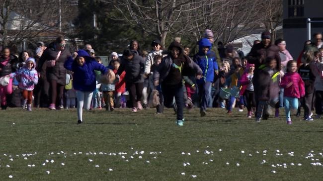 Children race to collect marshmallows dropped from a helicopter at a Detroit-area park | iNFOnews.ca Children race to collect marshmallows dropped from a helicopter at a Detroit-area park | iNFOnews.ca