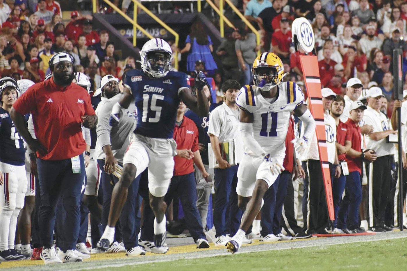 Nussmeier, Durham lead big-play offense for No. 14 LSU in 42-10 win over South Alabama | iNFOnews.ca