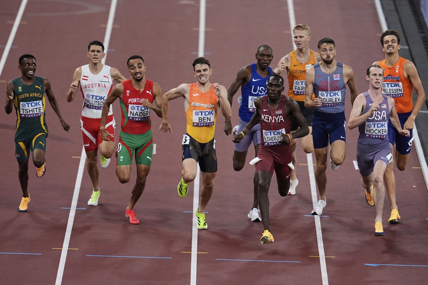 Olympic champ Hocker DQ'd from 1,500 at worlds after squeeze through the pack is ruled 'jostling' | iNFOnews.ca