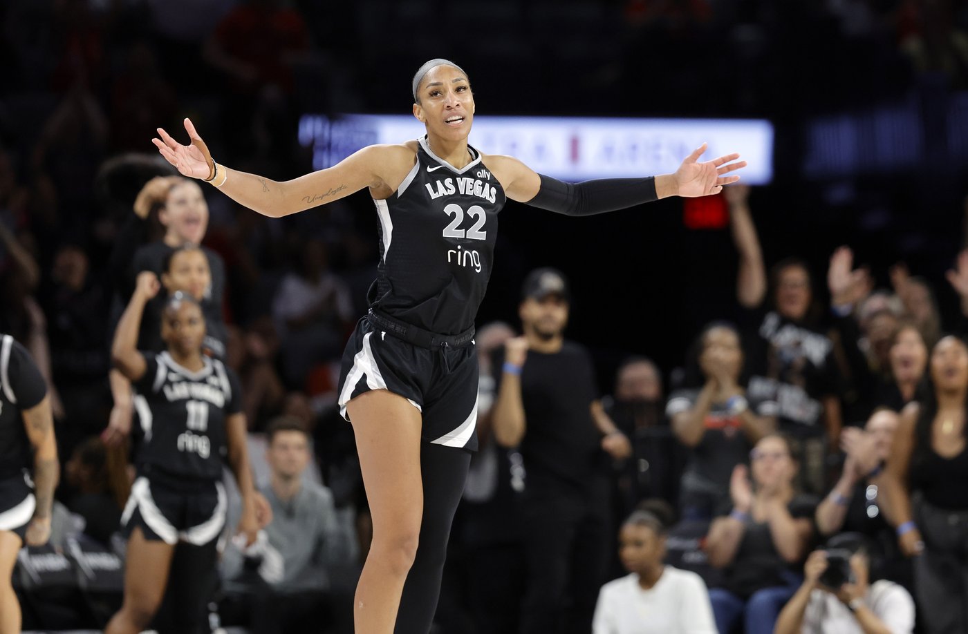 Wilson's 32 points, 12 rebounds help Aces beat Dream 74-72 for 8th straight win | iNFOnews.ca
