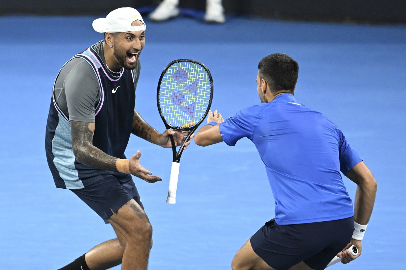 All smiles as Djokovic and Kyrgios treat crowd to flashy shots in doubles win | iNFOnews.ca All smiles as Djokovic and Kyrgios treat crowd to flashy shots in doubles win | iNFOnews.ca