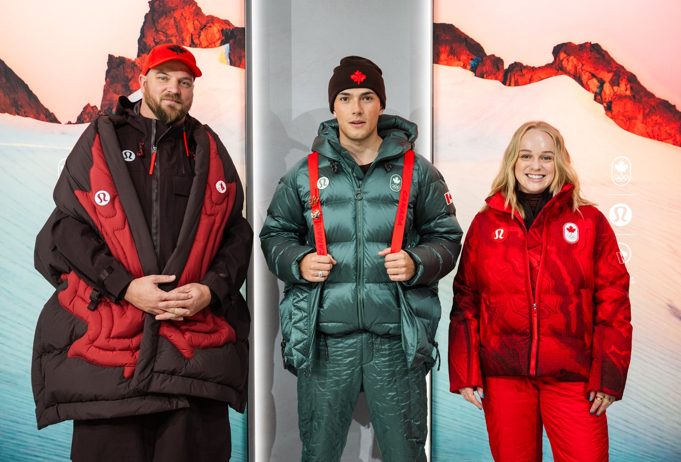 Lululemon aims for dramatic Team Canada Olympic showing with deep reds, giant leaves and arctic inspo | iNFOnews.ca Lululemon aims for dramatic Team Canada Olympic showing with deep reds, giant leaves and arctic inspo | iNFOnews.ca