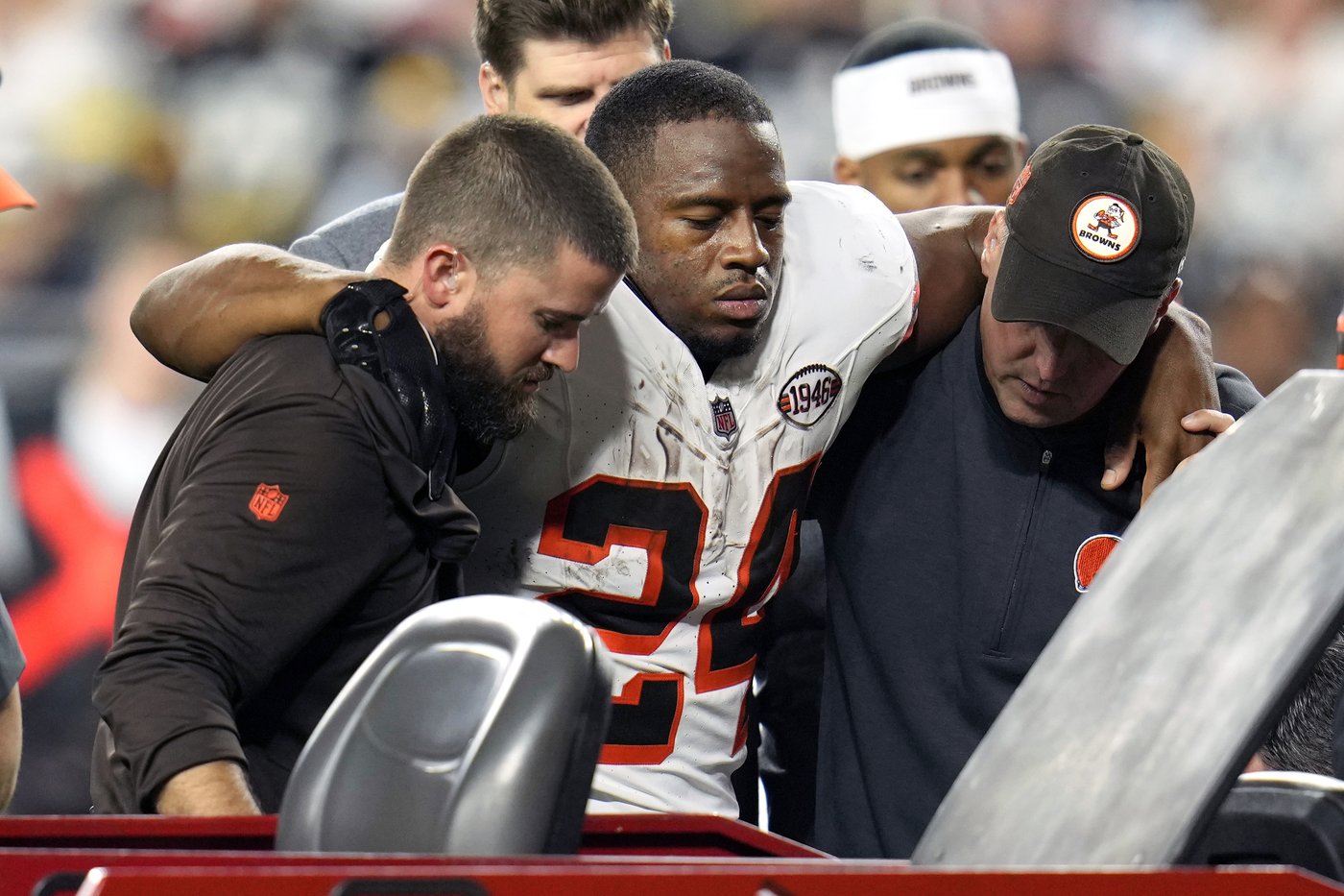 Browns' Chubb facing Steelers for first time since suffering career-threatening knee injury in 2023 | iNFOnews.ca