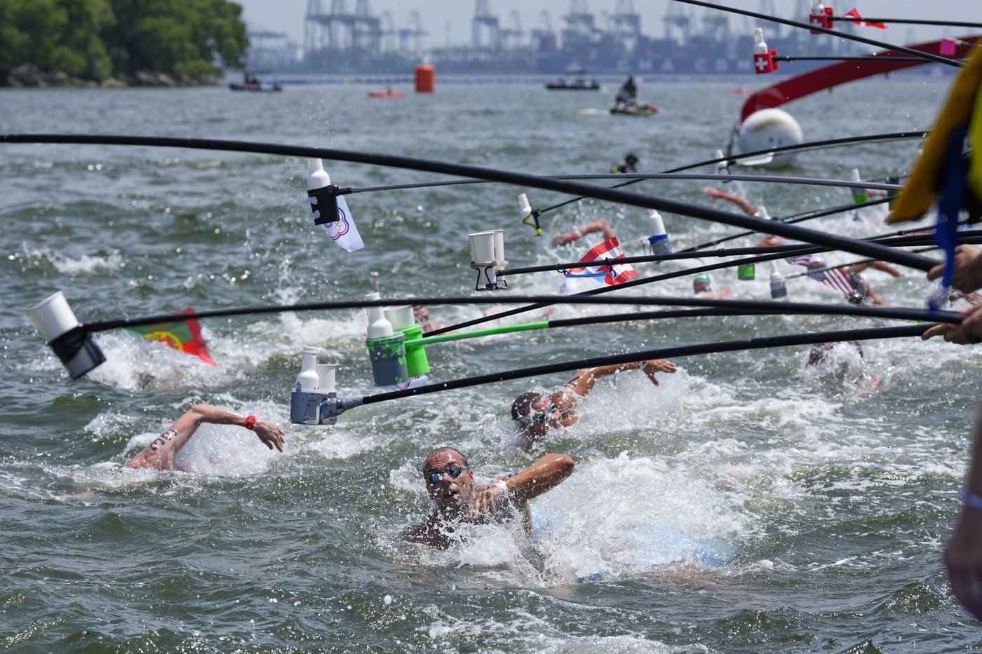 Open water program at swimming world championships gets started after two delays | iNFOnews.ca
