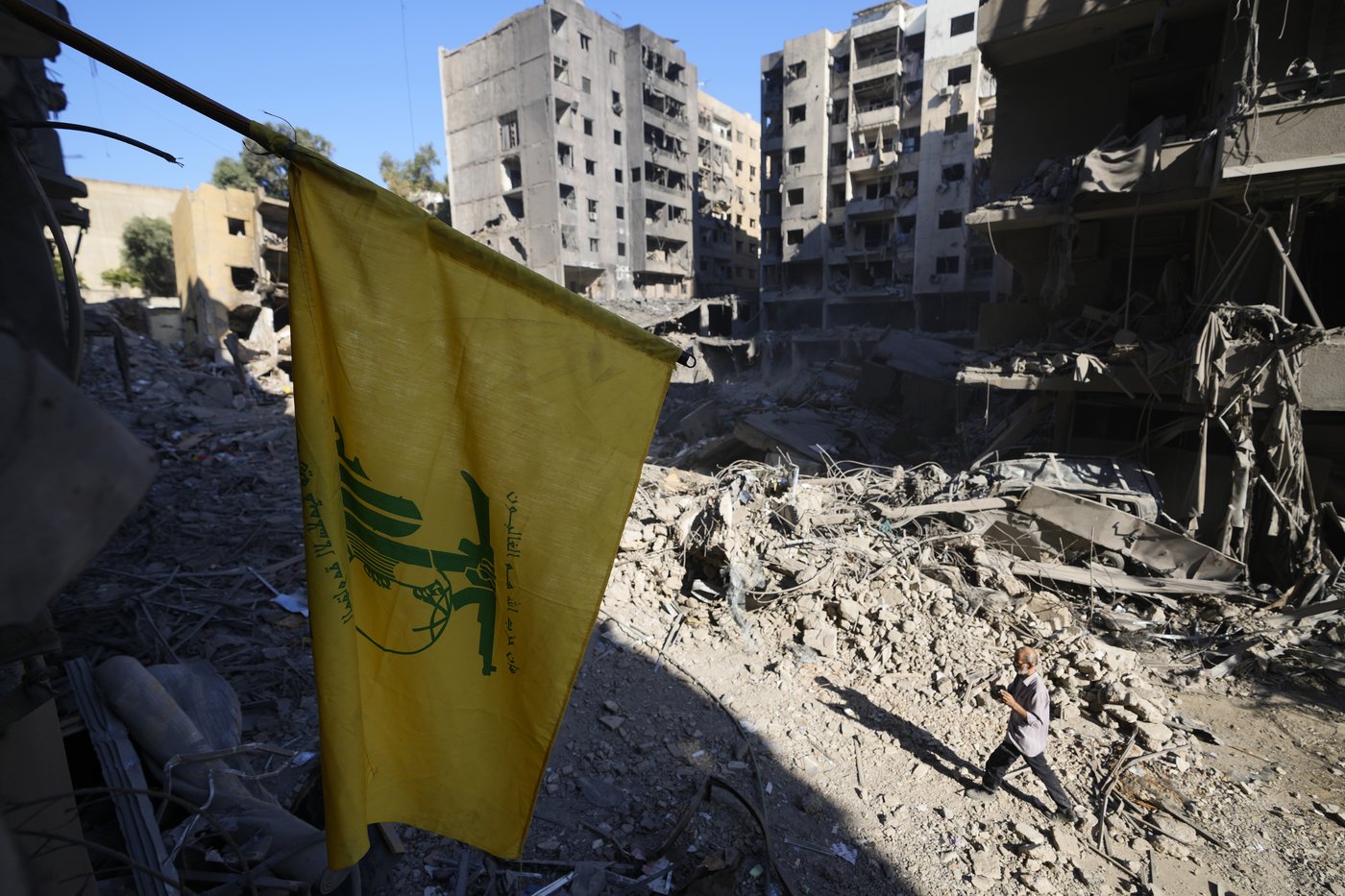 AP images offer a close-up look at the smoldering site of Nasrallah's assassination | iNFOnews.ca