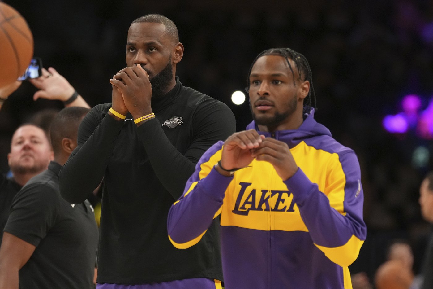 LeBron and Bronny James make history as the NBA's first father-son duo to play together | iNFOnews.ca LeBron and Bronny James make history as the NBA's first father-son duo to play together | iNFOnews.ca