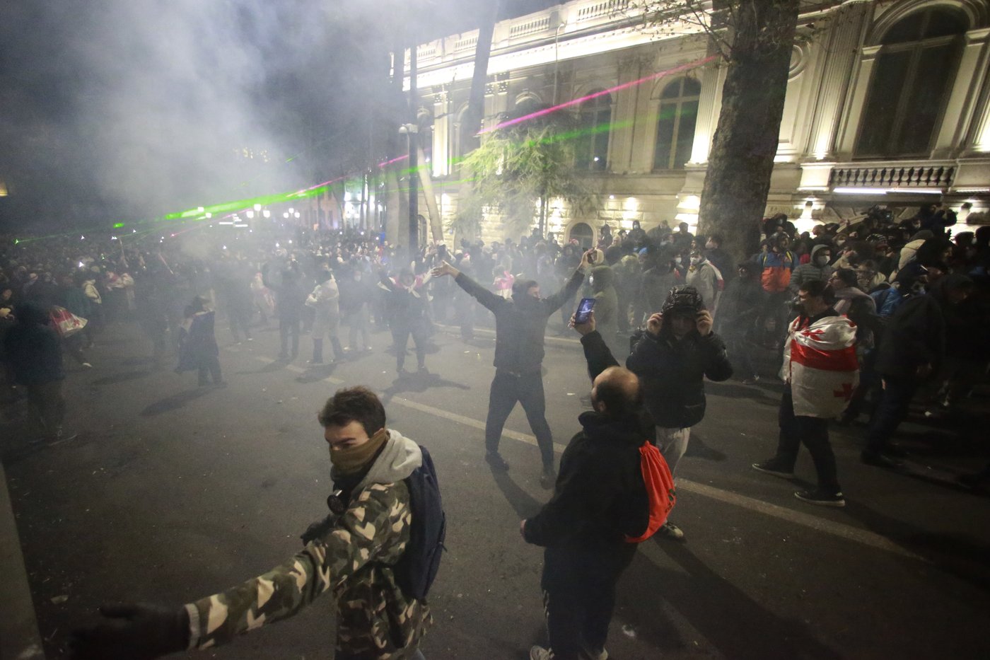 Protesters gather for third night of demonstrations after Georgia announces suspension of EU talks | iNFOnews.ca