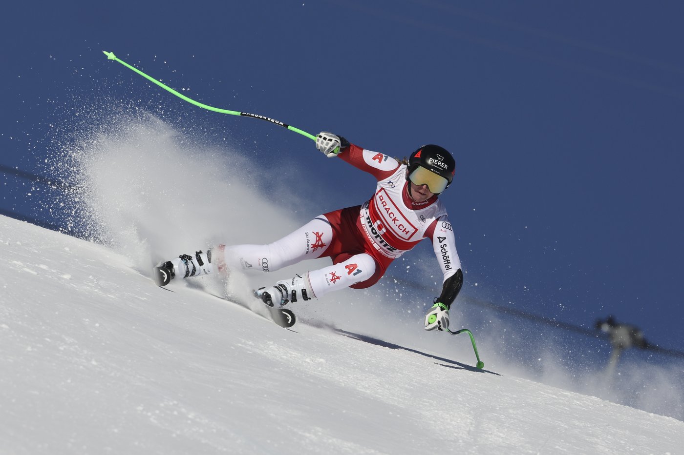 Huetter silences Swiss crowd when she finishes ahead of Gut-Behrami to win super-G in St. Moritz | iNFOnews.ca Huetter silences Swiss crowd when she finishes ahead of Gut-Behrami to win super-G in St. Moritz | iNFOnews.ca