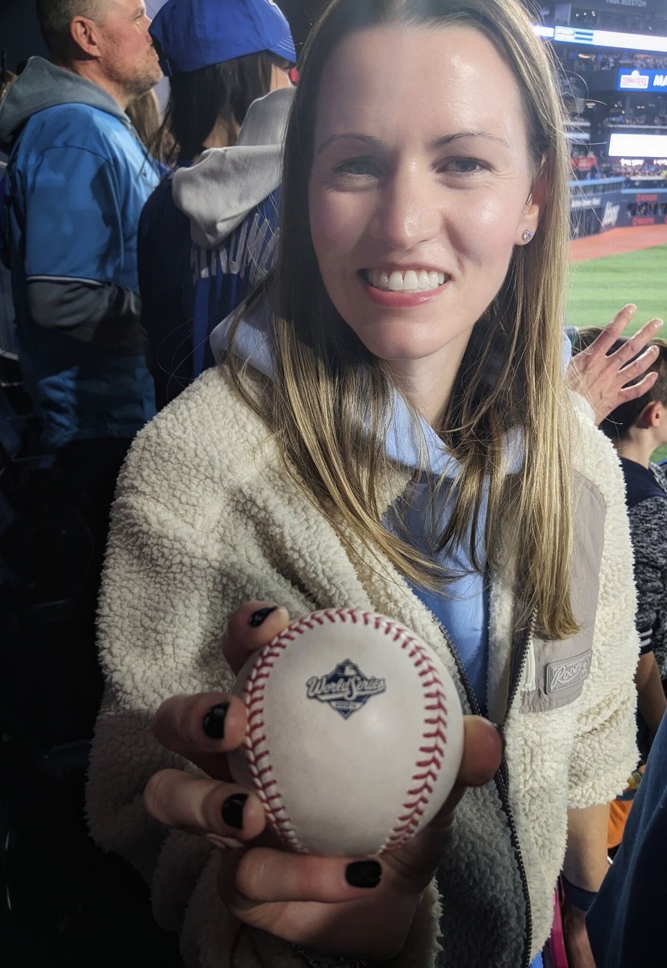 Roots CEO Meghan Roach caught Bo Bichette's home run ball in decisive Game 7 | iNFOnews.ca