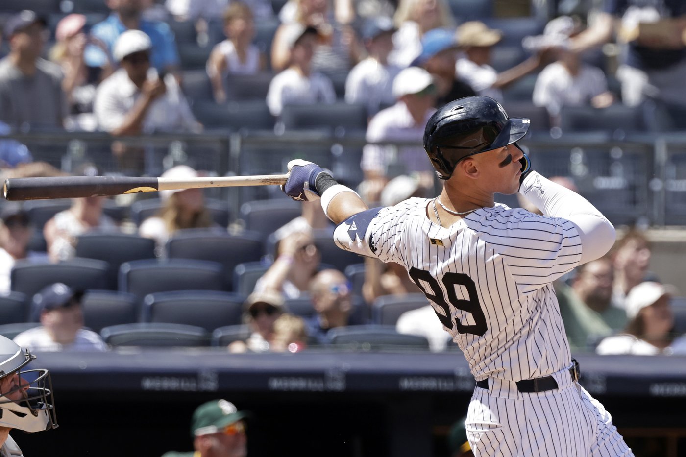 Judge homers twice to reach 30, Chisholm has 4 RBIs, Stroman wins in return as Yanks beat A's 12-5 | iNFOnews.ca Judge homers twice to reach 30, Chisholm has 4 RBIs, Stroman wins in return as Yanks beat A's 12-5 | iNFOnews.ca