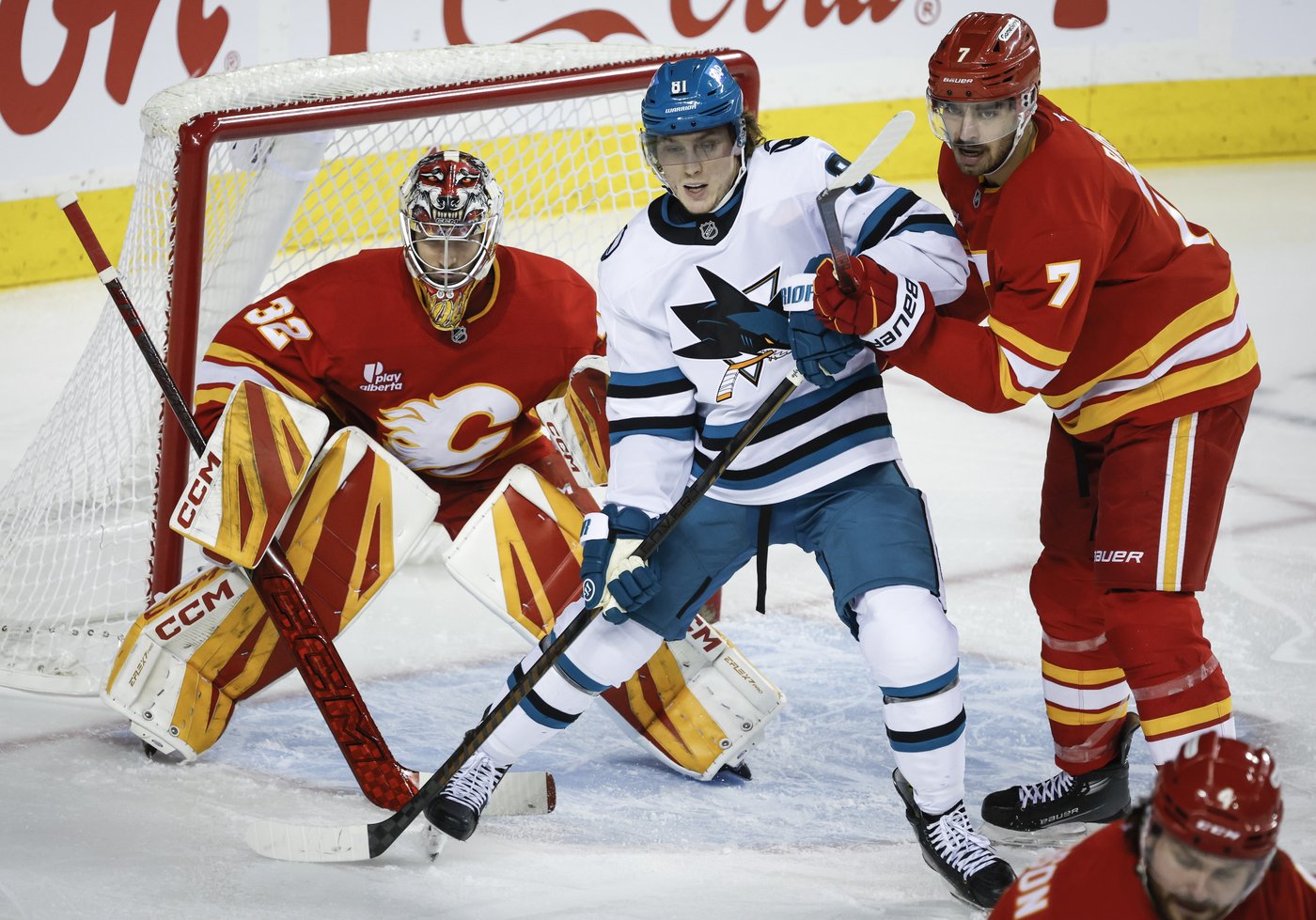 Wolf posts 16-save shutout, Calgary Flames blank San Jose Sharks 2-0 | iNFOnews.ca Wolf posts 16-save shutout, Calgary Flames blank San Jose Sharks 2-0 | iNFOnews.ca