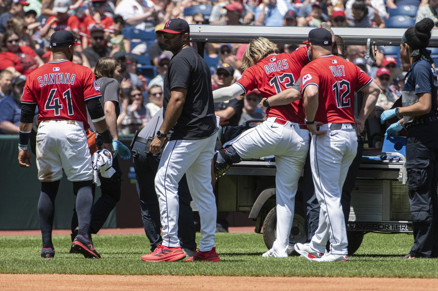 Guardians shortstop Gabriel Arias taken off the field on cart with left ankle sprain | iNFOnews.ca Guardians shortstop Gabriel Arias taken off the field on cart with left ankle sprain | iNFOnews.ca