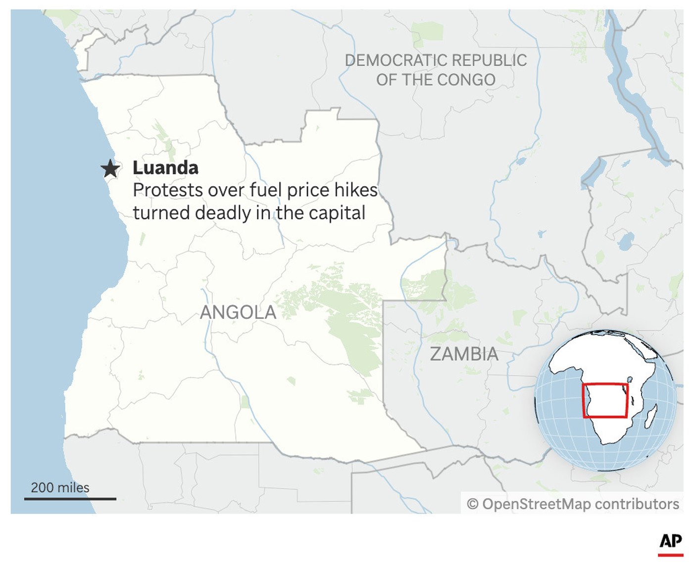 Angola's fuel price protests leave 4 dead and lead to hundreds of arrests | iNFOnews.ca Angola's fuel price protests leave 4 dead and lead to hundreds of arrests | iNFOnews.ca