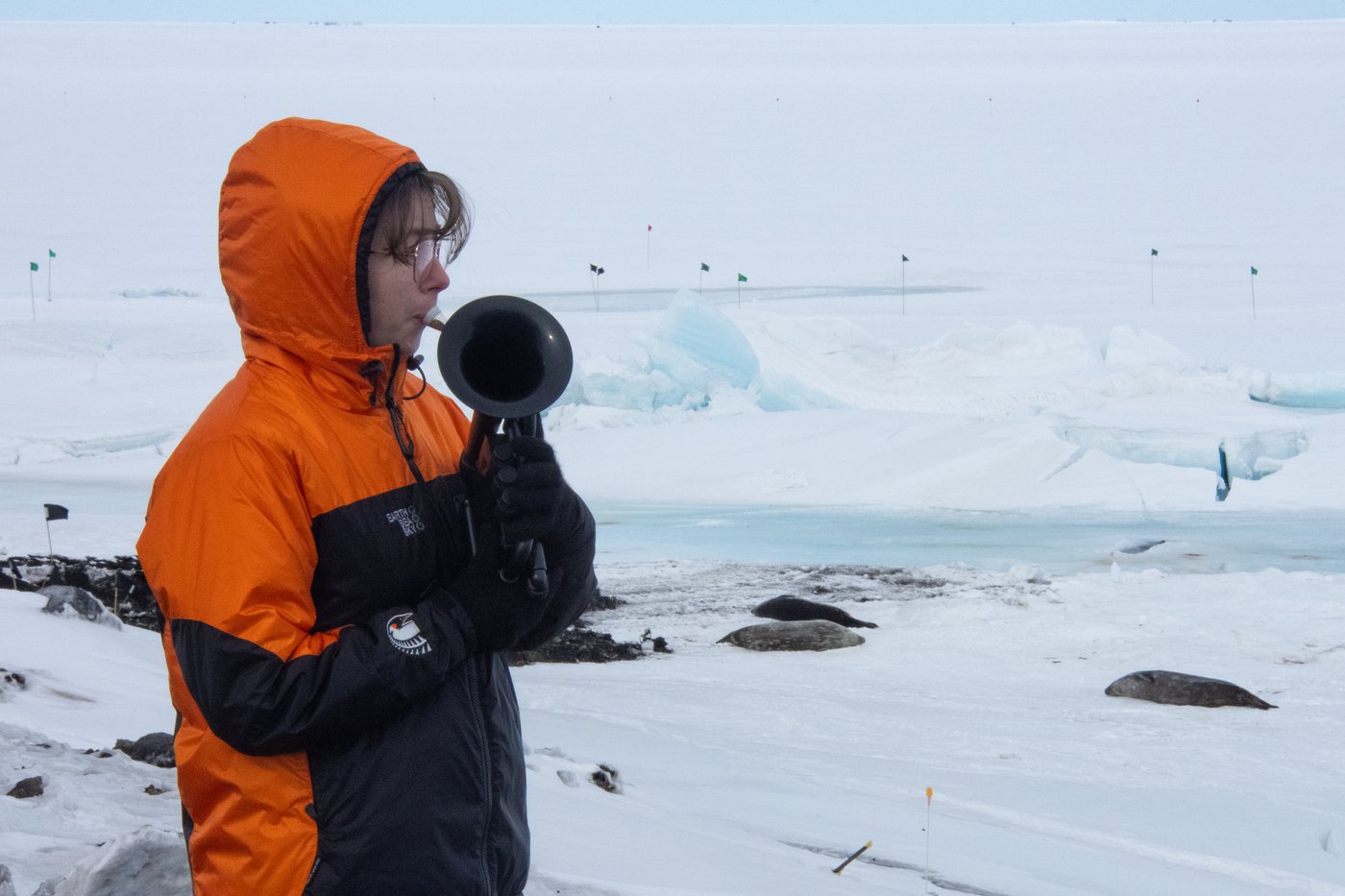 On the world’s coldest stage, a military musician plays with a plastic horn and double gloves | iNFOnews.ca