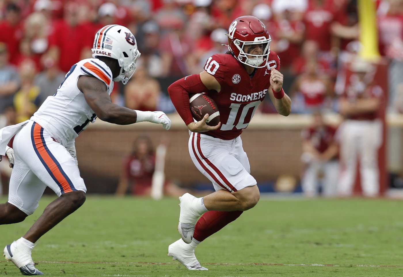 No. 11 Oklahoma's 9 sacks and Mateer's late TD sink No. 22 Auburn and ex-Sooners QB Arnold | iNFOnews.ca