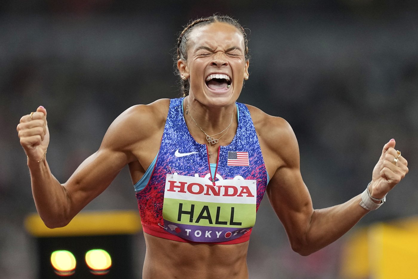 Anna Hall rediscovers love for track, joins Jackie Joyner-Kersee as a US heptathlon world champion | iNFOnews.ca Anna Hall rediscovers love for track, joins Jackie Joyner-Kersee as a US heptathlon world champion | iNFOnews.ca