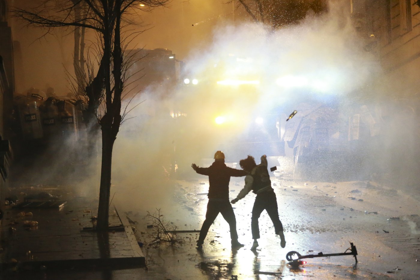 Protesters gather for third night of demonstrations after Georgia announces suspension of EU talks | iNFOnews.ca