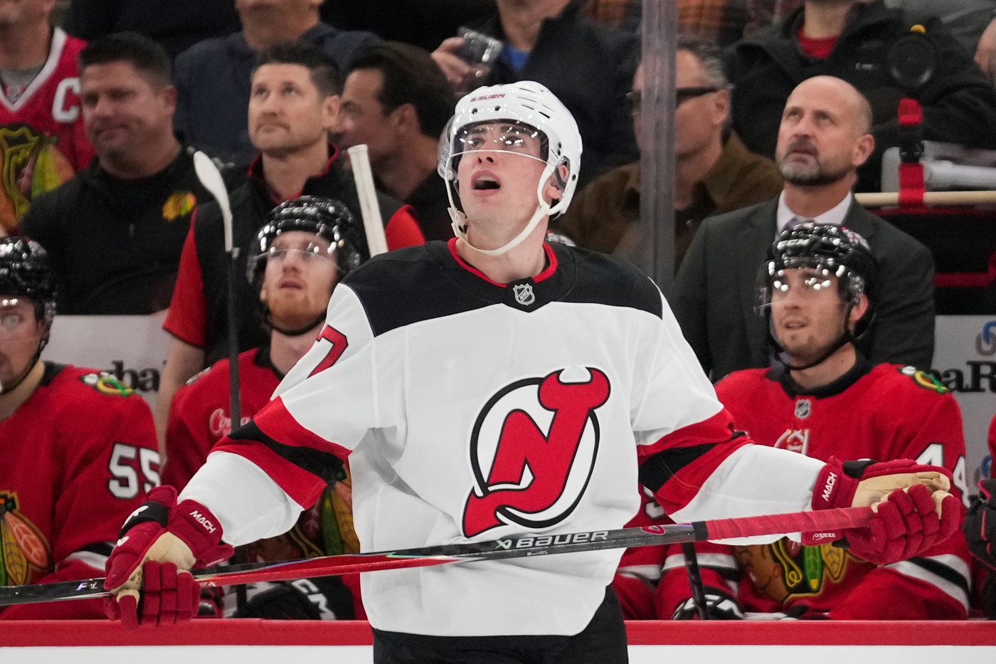 Simon Nemec scores 3rd goal of game in OT as Devils top Blackhawks 4-3 | iNFOnews.ca Simon Nemec scores 3rd goal of game in OT as Devils top Blackhawks 4-3 | iNFOnews.ca