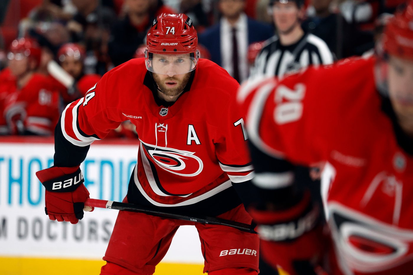Hurricanes defenseman Slavin exits early against Flyers, status for road trip unclear | iNFOnews.ca