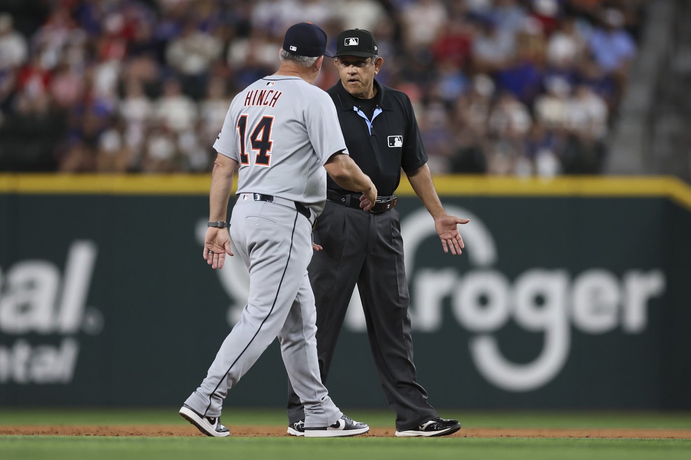 Rangers DH Kyle Higashioka almost put out twice by Tigers All-Stars in strange sequence | iNFOnews.ca