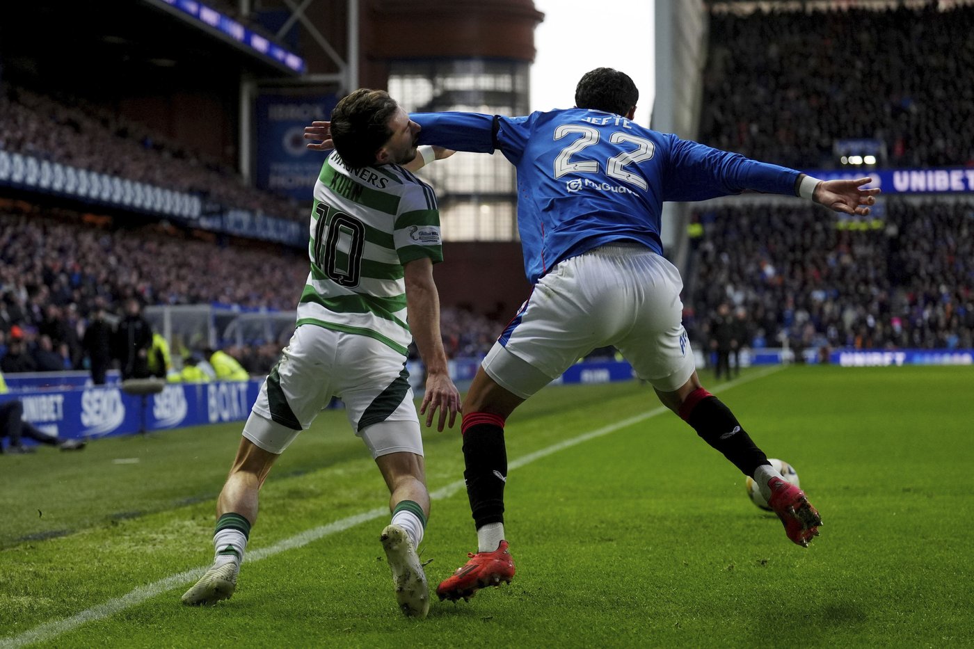 Celtic midfielder Engels hit by coin thrown from stands in 3-0 loss to Rangers at Ibrox | iNFOnews.ca