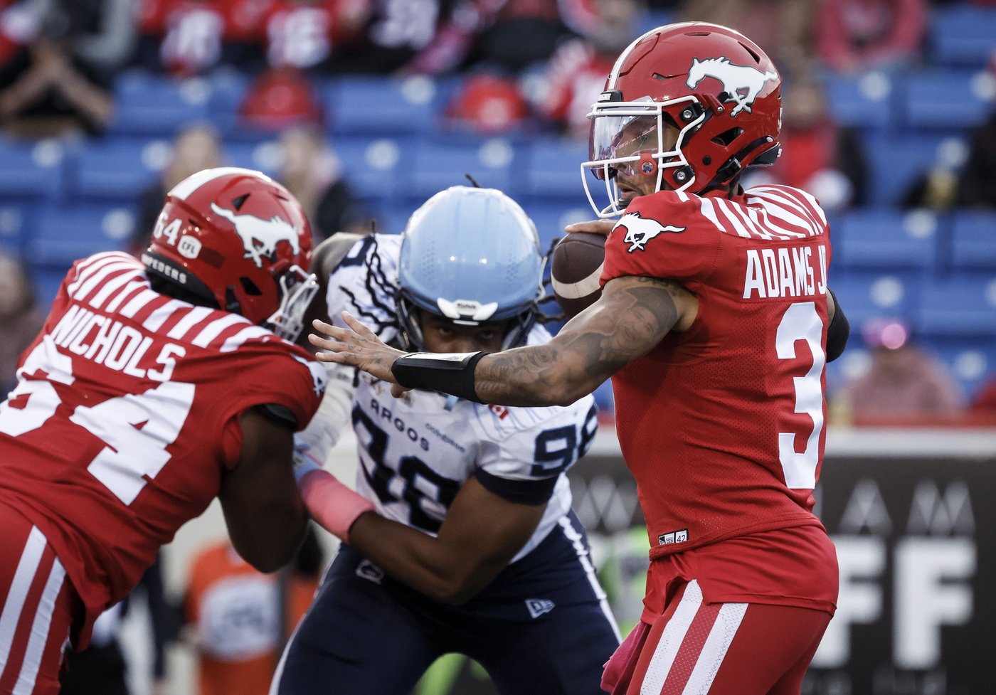 Dedrick Mills rushes for 115 yards, Stampeders trample Argonauts 44-13 | iNFOnews.ca