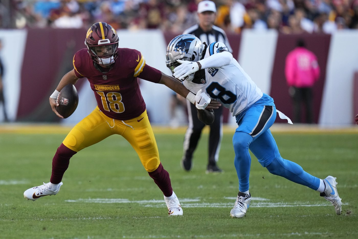 Commanders not missing a beat with Mariota replacing Daniels at QB validates Kingsbury's offense | iNFOnews.ca Commanders not missing a beat with Mariota replacing Daniels at QB validates Kingsbury's offense | iNFOnews.ca